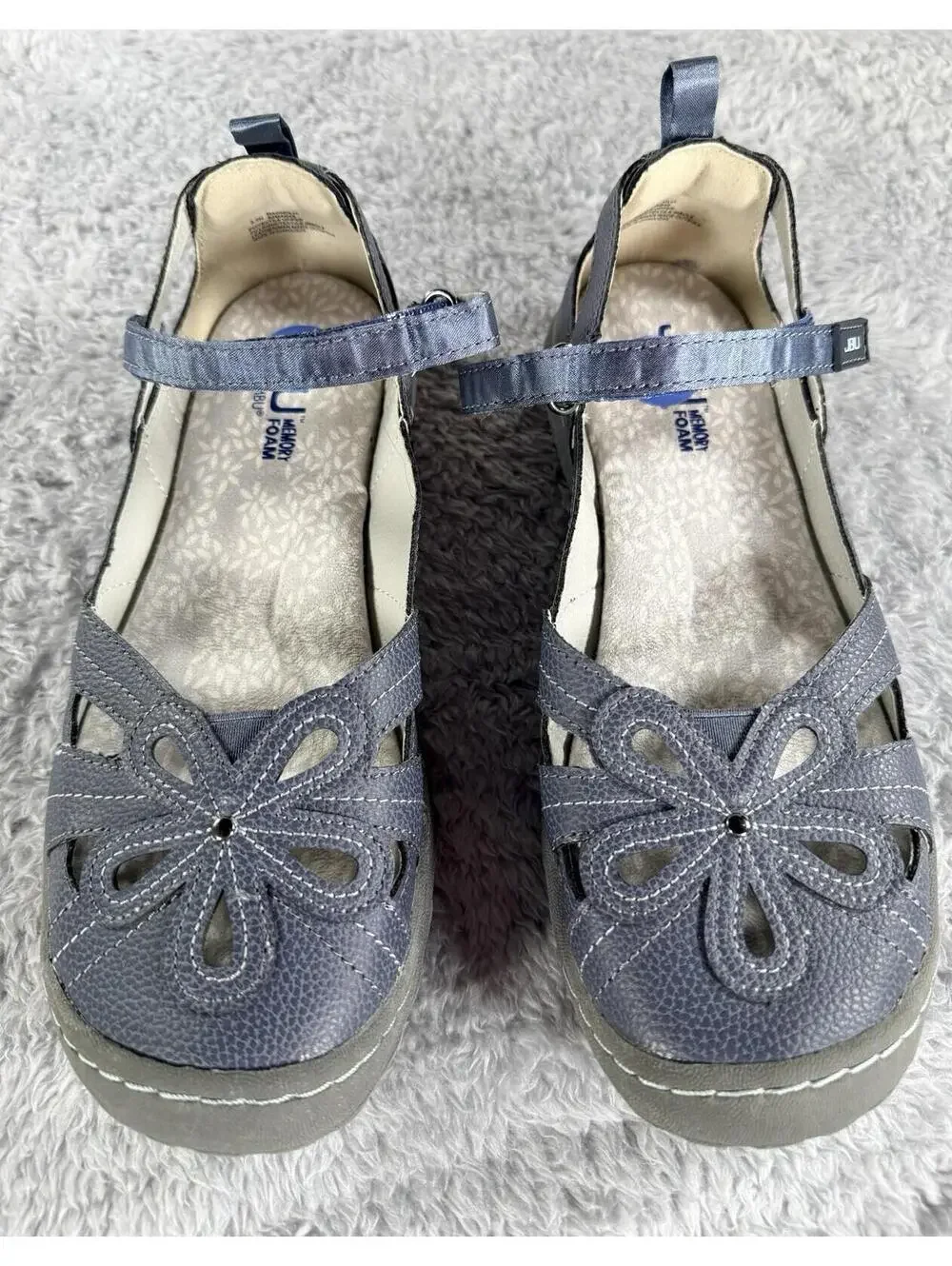 JBU by Jambu Women's  Magnolia Mary Jane Denim Blue Flats Size 6.5M - Picture 3 of 9
